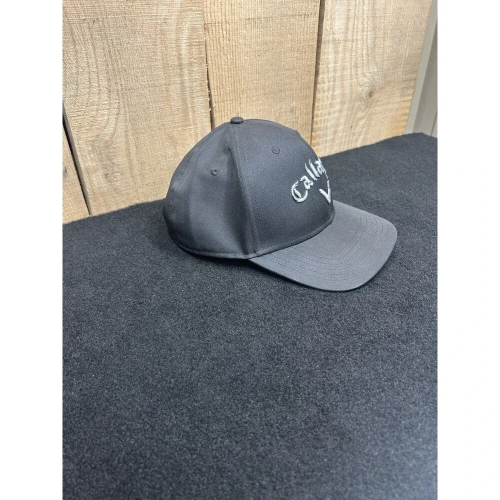Callaway Golf Embroidered Black/Gray Snapback Adjustable Hat/Cap Clean